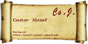 Csutor József névjegykártya