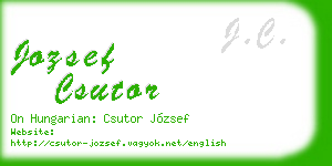 jozsef csutor business card