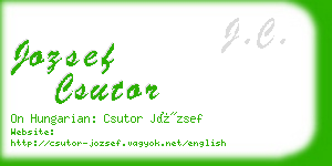 jozsef csutor business card